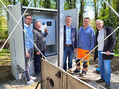 Gruppenbild mit v.l. Marcus Hensing, Rainer Ellermann, Uwe Bühning, Gunnar Marenke, Jörg Klimasch