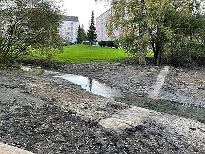 Eine Überlaufschwelle wurde angelegt