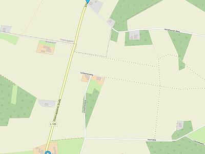 Kartenausschnitt mit Verlauf der Verbundleitung entlang der Ostercappelner Straße